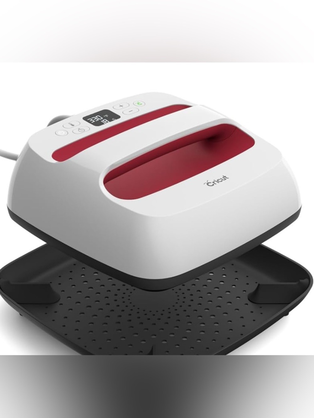 Cricut EasyPress Heat Press - White with Red Accents